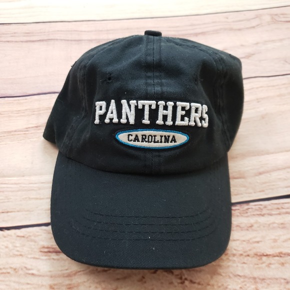 NEW‎ Carolina Panthers Hat Cap Youth Strap Back Black Blue NFL Football Boys A2 - Picture 1 of 8